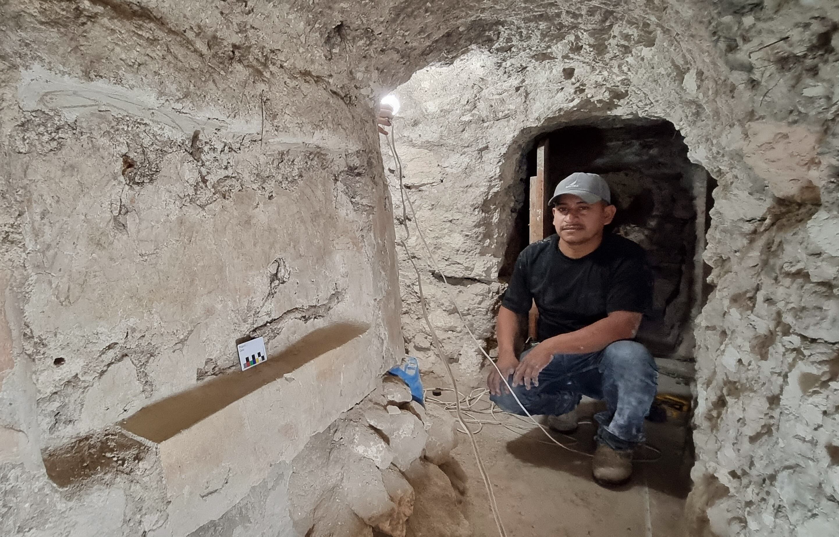 Undated handout picture released by the Guatemalan Ministry of Culture office on April 7, 2025, shows an archaeologist working on a Teotihuacan altar found in 2022 in the Tikal Mayan National Park in Guatemala. An ancient Teotihuacan altar was discovered in the Mayan city of Tikal, providing "evidence" that reaffirms the ties between these two pre-Hispanic cultures in present-day Mexico and Guatemala, archaeologists announced on April 7, 2025. (Photo by Handout / Guatemalan Ministry of Culture and Sports / AFP) / RESTRICTED TO EDITORIAL USE - MANDATORY CREDIT "AFP PHOTO / GUATEMALAN MINISTRY OF CULTURE AND SPORT / HANDOUT / " - NO MARKETING NO ADVERTISING CAMPAIGNS - DISTRIBUTED AS A SERVICE TO CLIENTS