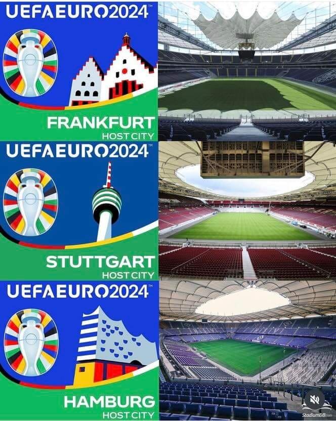Fráncfort, Stuttgart y Hamburgo son ciudades sedes de la Eurocopa 2024.