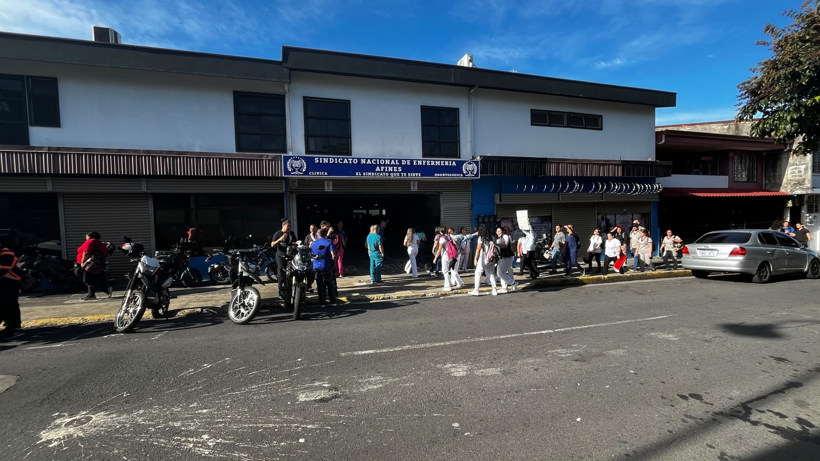 La sede central del Sindicato Nacional de Enfermería y Afines (Sinae Afines) es uno de los puntos de encuentro del movimiento.