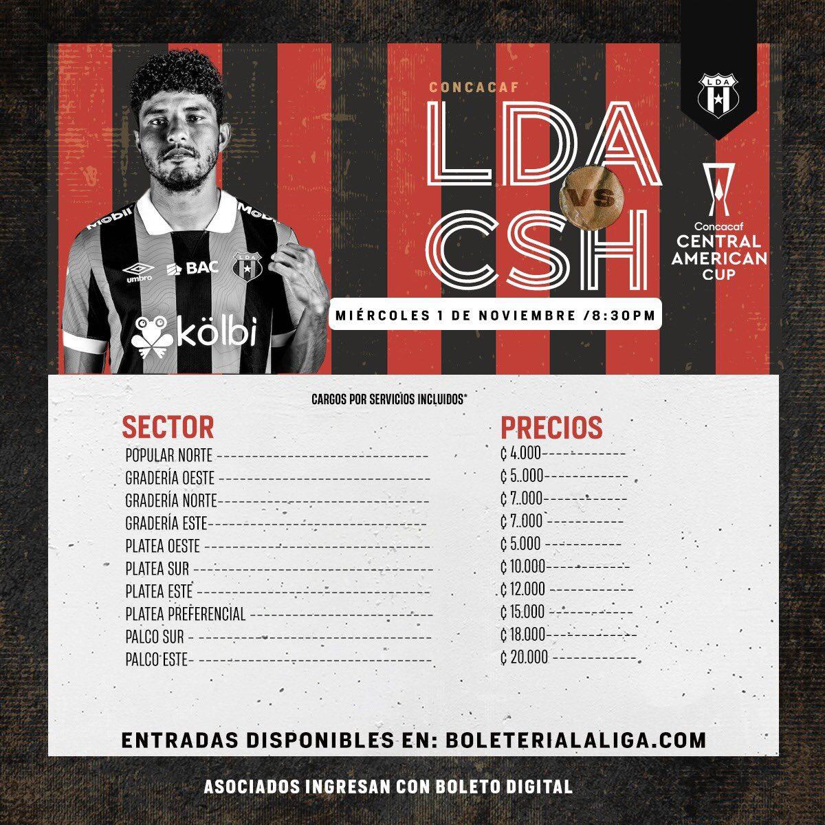 Liga Deportiva Alajuelense decidió cobrar lo mismo para los dos partidos contra Herediano que serán en el Estadio Alejandro Morera Soto.