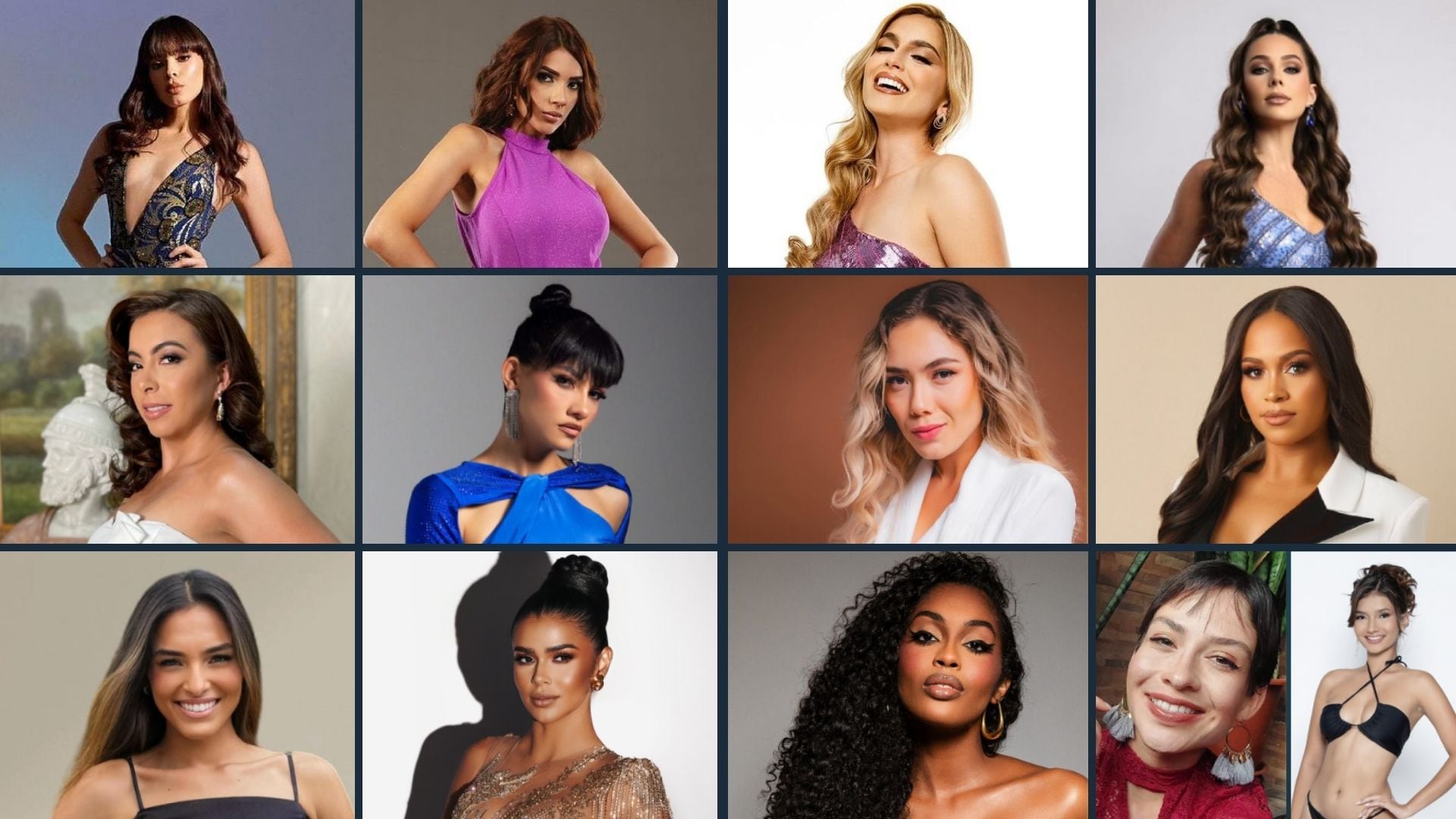 Trece participantes disputarán la corona de Miss Universe en la final. En orden: Helena Hidalgo, María José Porras, Dylana Mora, Nicole Carboni, Daniela Navarro, Emily Cascante, Elizabeth Arrieta. Chonta Mullins, Alexa Gonzálo, Kelly Ávila, María Alejandra Acosta, Rebeca Mata, y Karol Briceño.