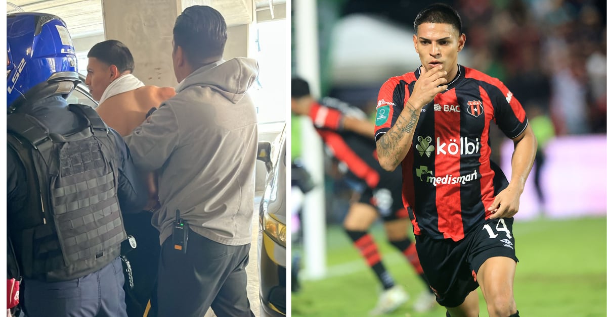 Alejandro Bran estuvo detenido unos minutos, el jugador de Alajuelense tuvo un fuerte altercado esta mañana.