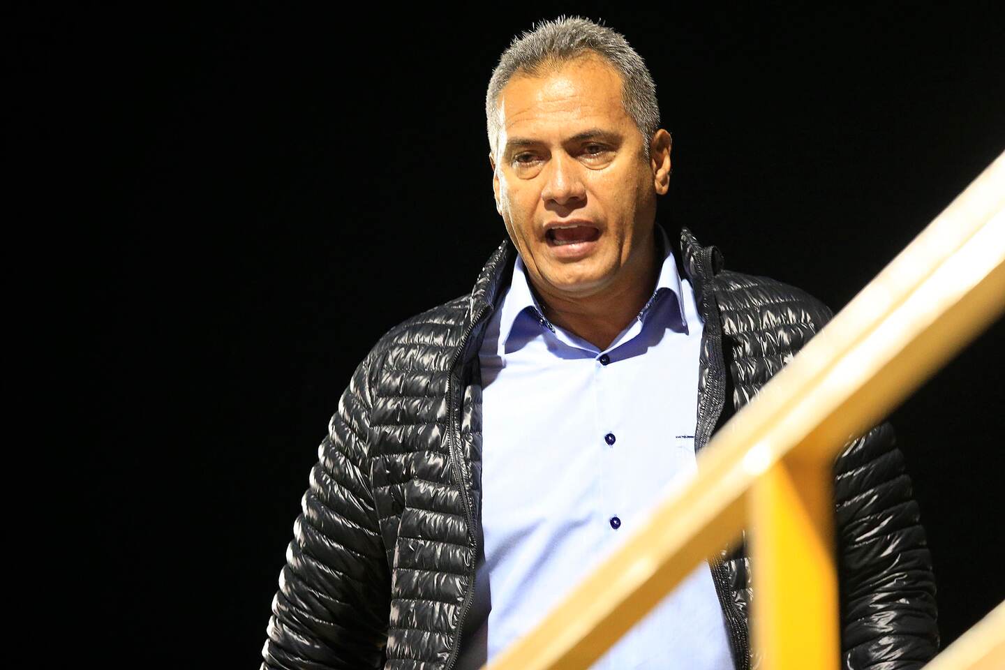 09/03/2019 Estadio Carlos Ugalde Alvarez, San Carlos. La Asociación Deportiva San Carlos recibió a la Liga Deportiva Alajuelense, en partido de la Jornada 14 del Torneo de Clausura 2019. Hernán Torres, técnico manudo, desde las gradas. Foto: Rafael Pacheco