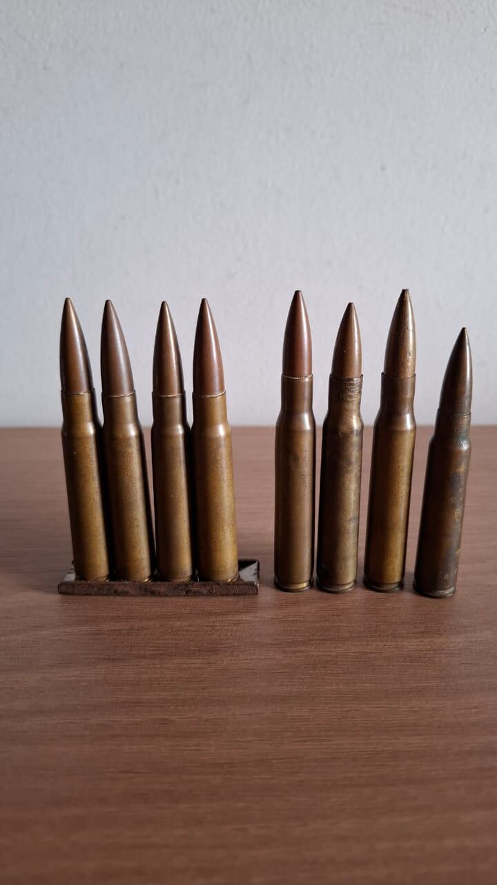 Balas de rifle Mauser K98, rifle utilizado en la guerra civil de 1948