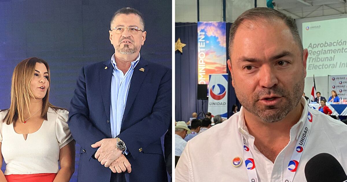 El presidente del PUSC, Mario Loría, cuestionó los argumentos de la alcaldesa de San Ramón, Gabriela Jiménez, para renunciar a la agrupación, luego de anunciar su adhesión al presidente Rodrigo Chaves. Fotomontaje LN