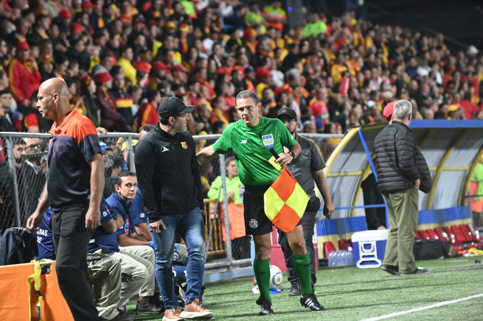 02/12/2023, San Jose, Estadio Colleya Fonseca, partido de ida de la semifinal del torneo de apertura 2023 entre el Club Sport Herediano y Liga Deportiva Alajuelense.