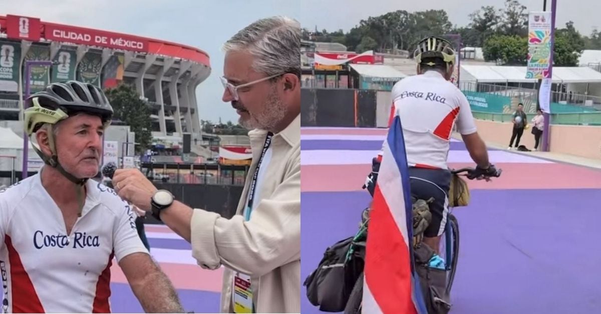 Periodista mexicano quedó impresionado con costarricense de 66 años que llegó al Mundial en bicicleta