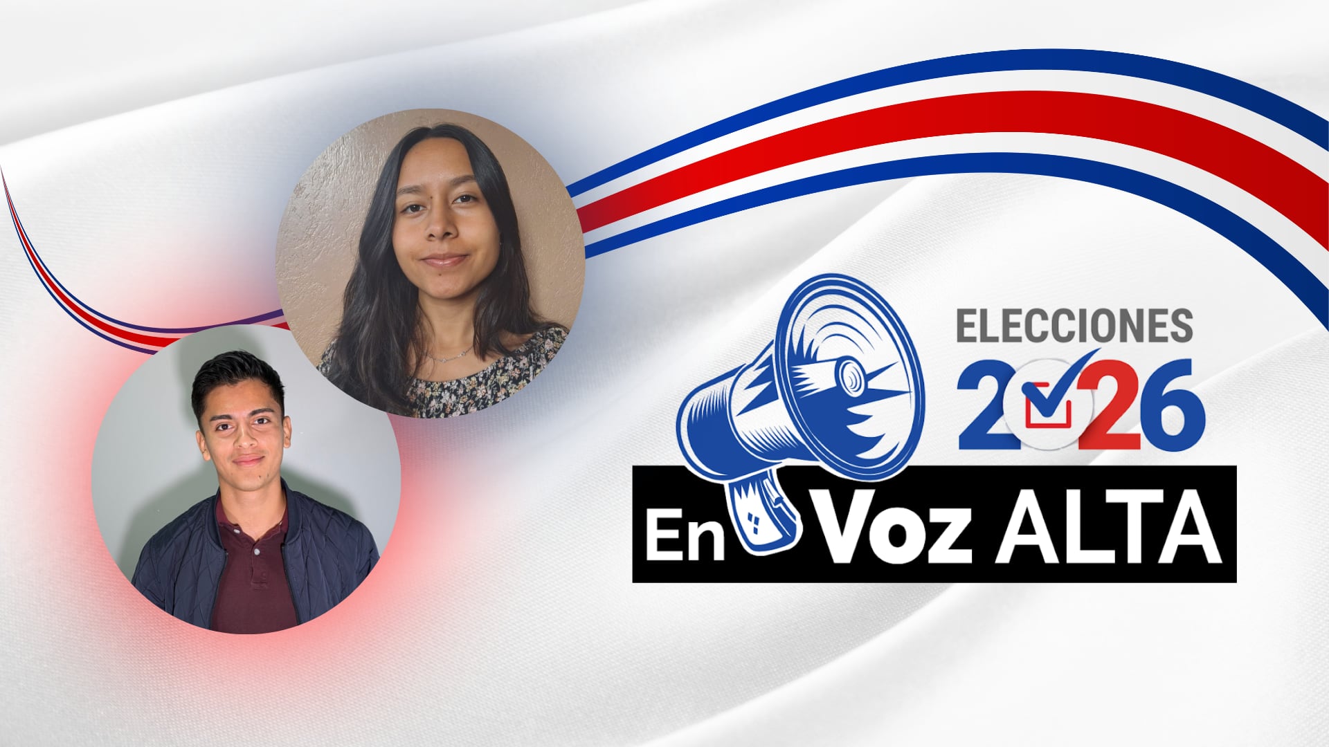 María José Sibaja Morales y Rodrigo Mora Mena. Estudiantes de Publicidad en UCR. Proyecto En Voz alta, de Opinión