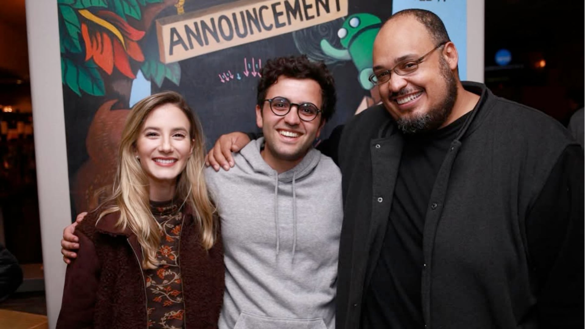 De izquierda a derecha: Luana Lopes Lara y, al centro, Tarek Mansour.