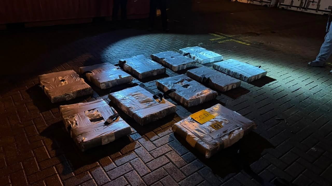 250 kilos de cocaína fueron decomisados este jueves por la madrugada en la Terminal de Contenedores de Moín, en Limón.