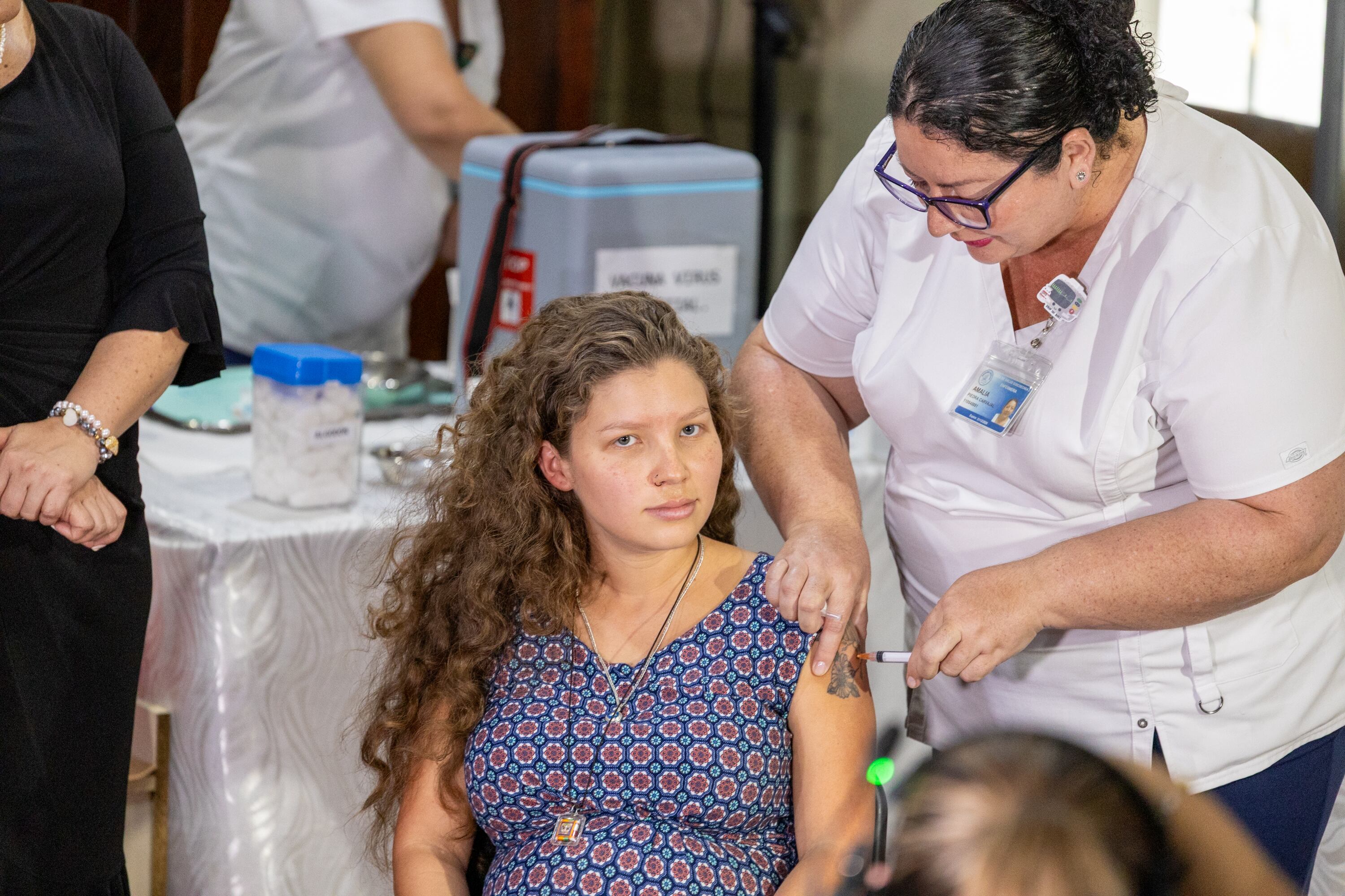 02/06/2025, San José, Goicoechea, Clinica Jiménez Núñez, conferencia de prensa con el Dr. Alfonso Tenorio presidente de la OPS y OMS Costa Rica, Dra. Mariela Marín viceministra de salud y Dra. Mónica Taylor presidenta ejecutiva del la CCSS, para hacer la primera vacunación en mujeres embarazadas contra el virus Sincitial.