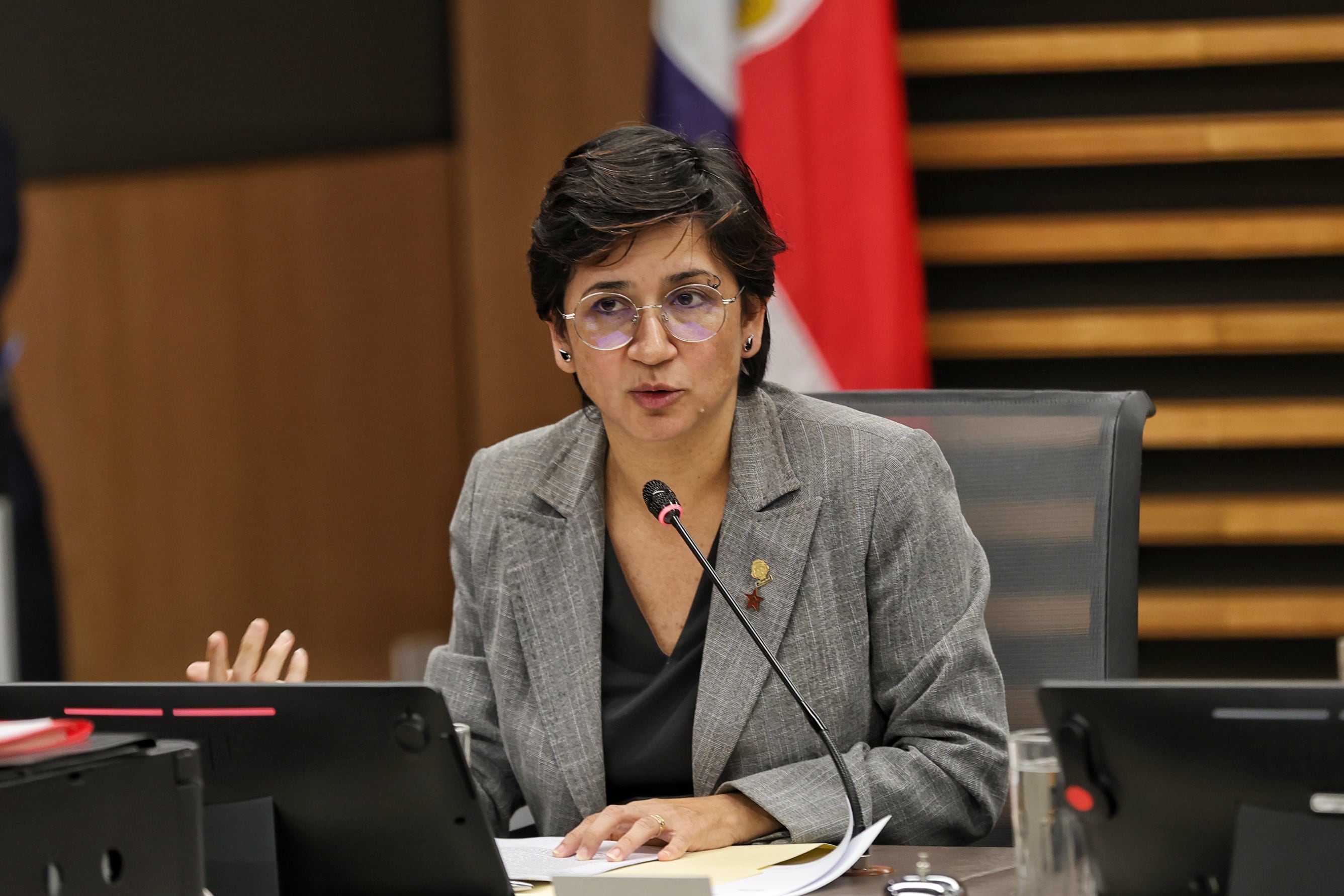 05/09/2025/ Comisión especial sobre levantamiento de la inmunidad de Rodrigo Chaves donde participaron los diputados Andrea Álvarez, Rocio Alfaro y Daniel Vargas / foto John Durán