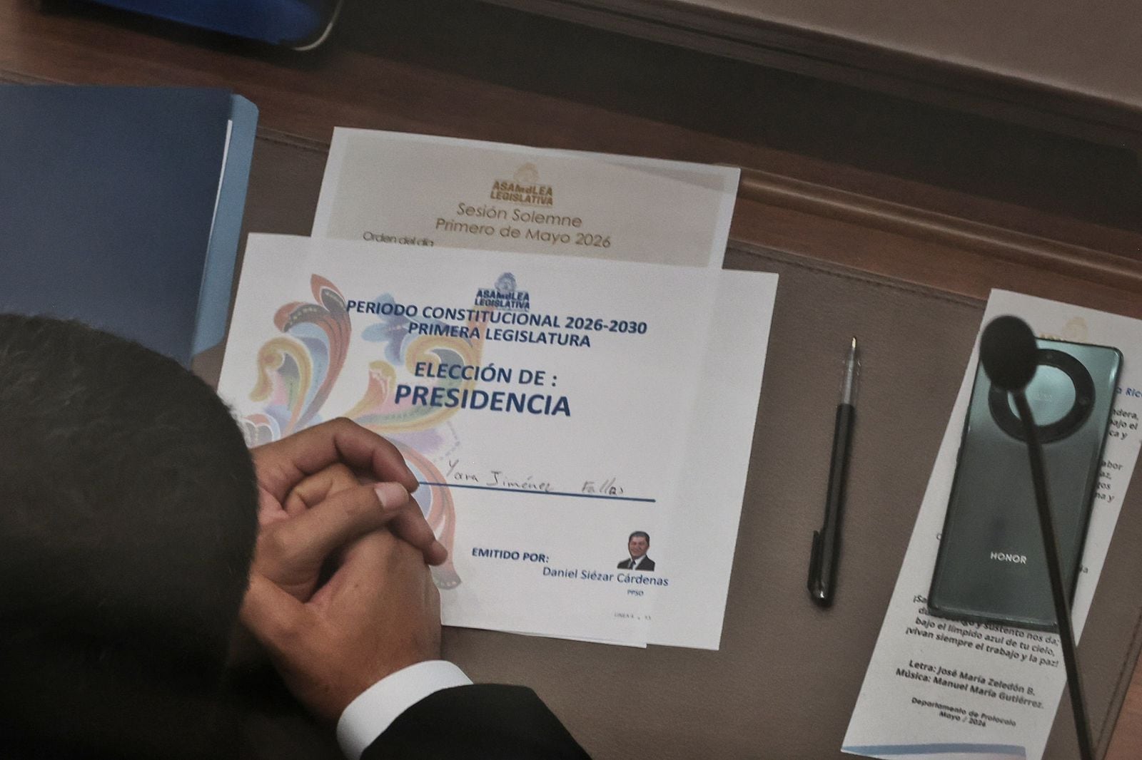 Diputados oficialistas votaron por la exsecretaria del Consejo de Gobierno, Yara Jiménez, para presidenta del Congreso.