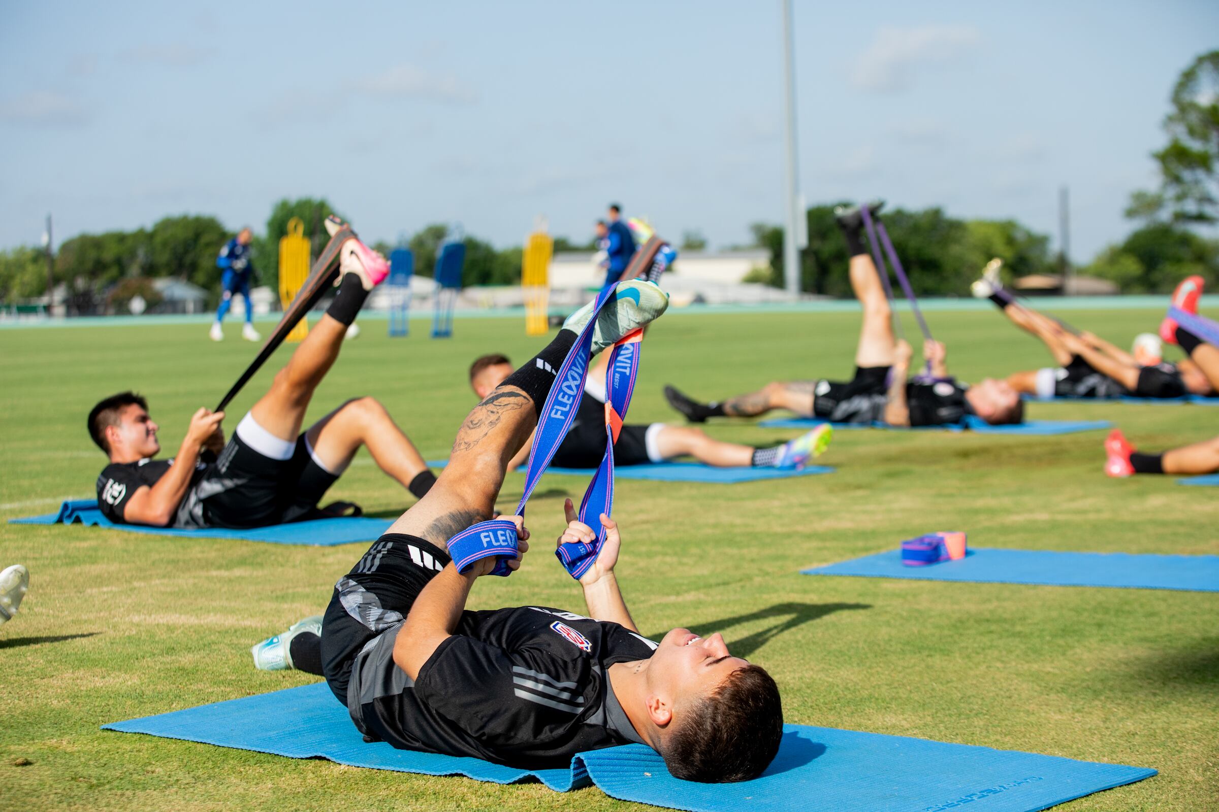 La Selección de Costa Rica se entrenó este viernes antes de volar en un chárter a Las Vegas.