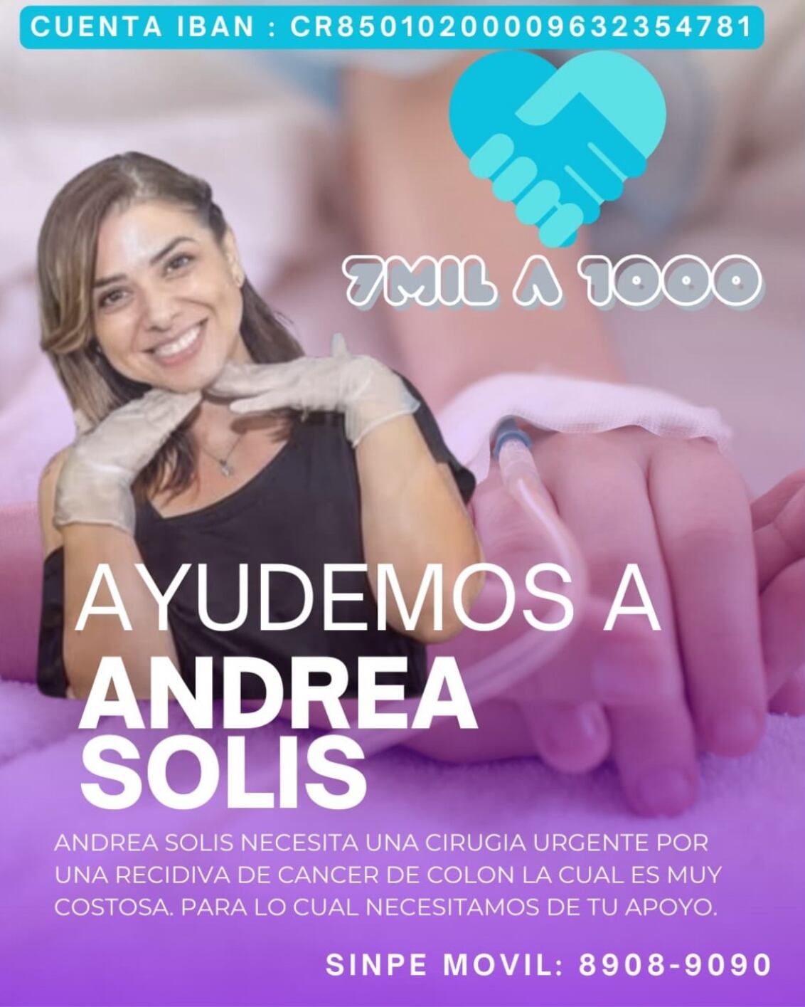 Alonso Solís difundió esta imagen solitando ayuda para su hermana Andrea.