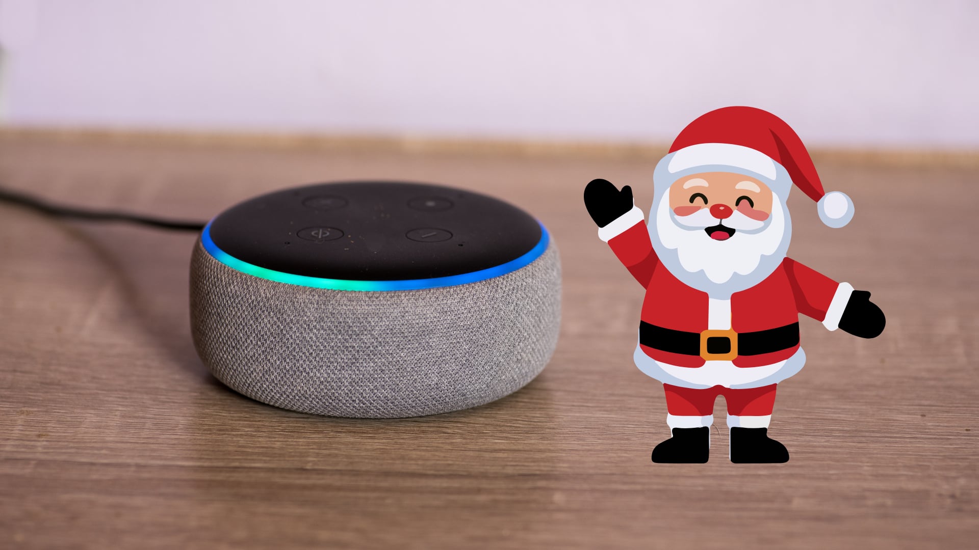 Alexa incluye un modo especial para Navidad que transforma el asistente en Santa Claus con música, cuentos y comandos festivos.