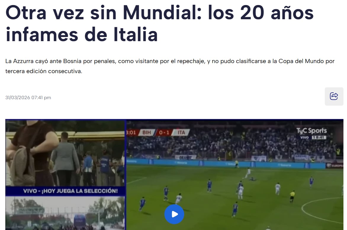 TYC Sports resume el fracaso.