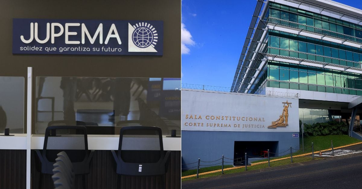 en la imagen, la recepción de Jupema y la Sala Constitucional