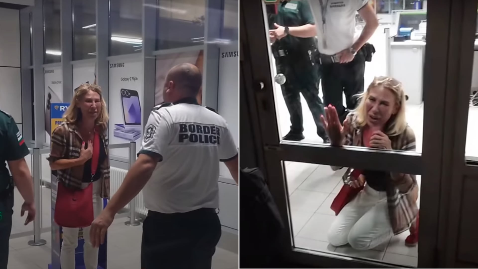 Pasajera lloró de rodillas al ser rechazada por Ryanair. El video provocó una reacción en el gobierno de Bulgaria.