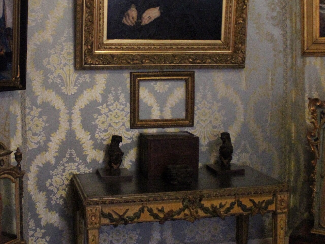 El marco de 'Chez Tortoni' de Édouard Manet, robado del Isabella Stewart Gardner Museum en 1990.