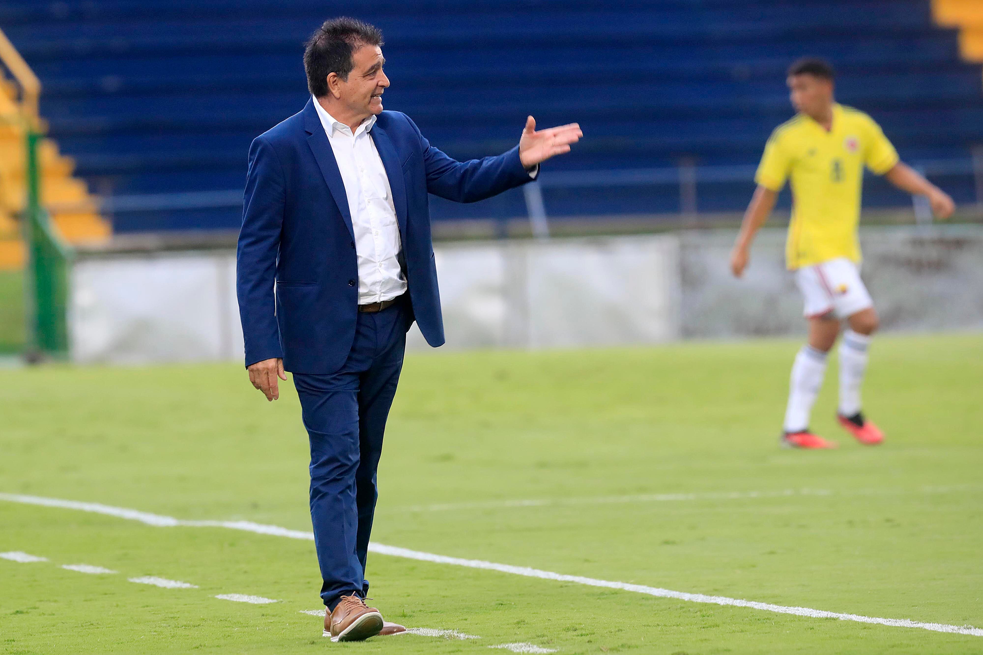 17/10/2023 Estadio Fello Meza, Cartago. La Selección Nacional Sub-23 enfrentó este martes por la tarde a su similar de Colombia, en el segundo encuentro de fogueo entre ambas selecciones en suelo tico.
