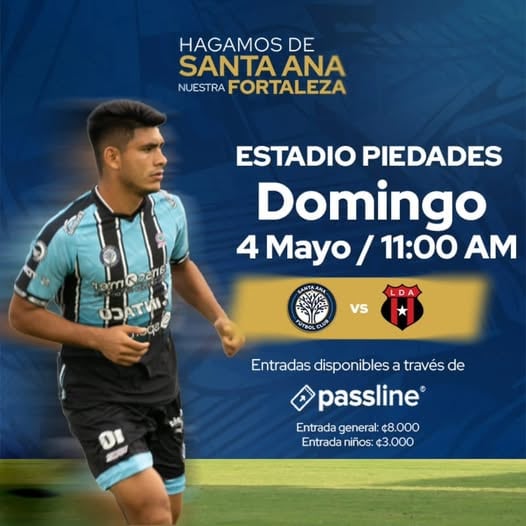 Estos son los precios de las entradas para el partido entre Santa Ana y Liga Deportiva Alajuelense.