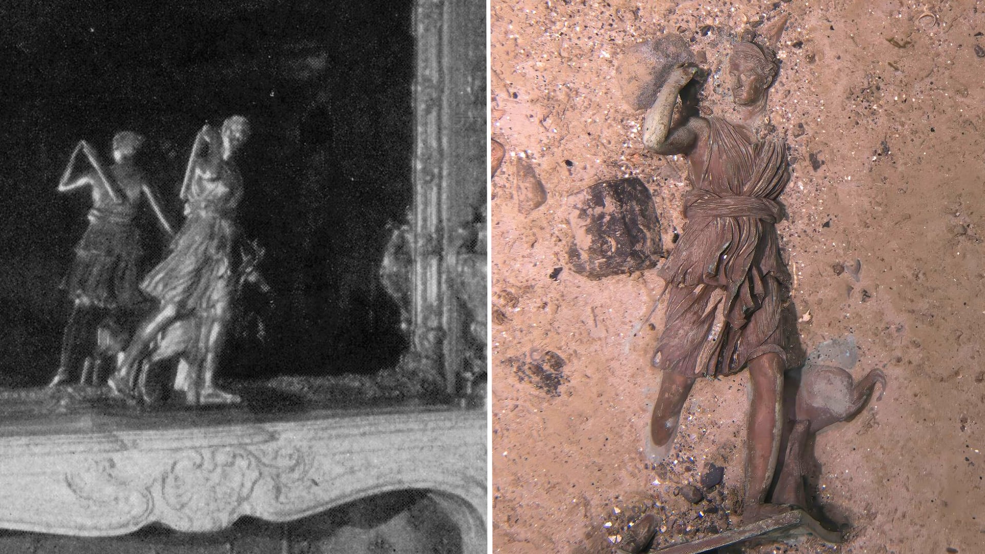 Durante la expedición, robots submarinos hallaron una estatua de bronce que adornaba la chimenea del salón de primera clase. La réplica de "Diana de Versalles" no se había visto desde 1986.