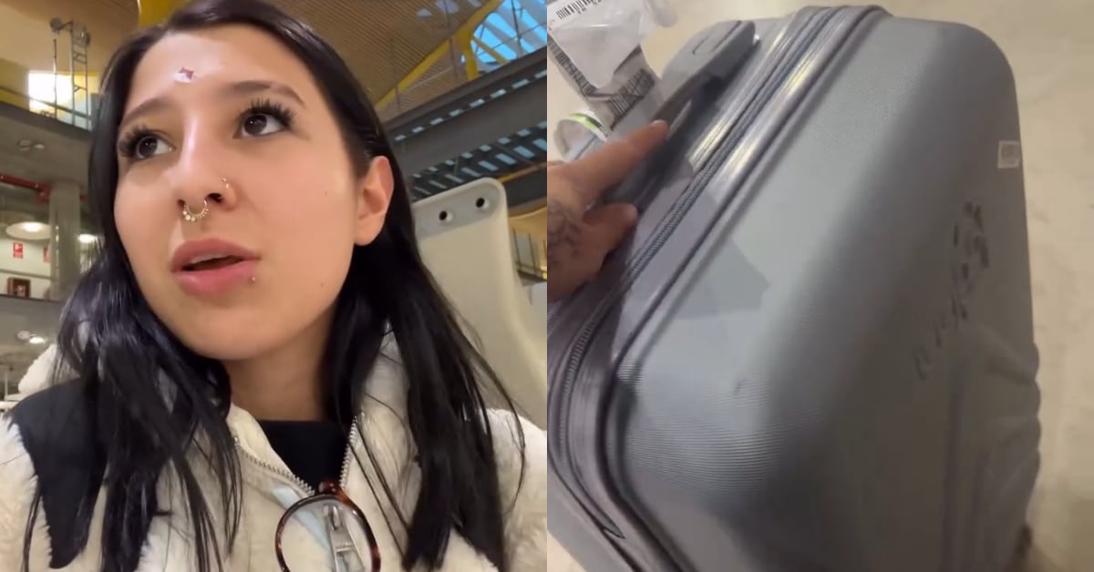 Celeste Rodríguez vivió un momento muy tenso en el aeropuerto y mostró cómo le devolvieron su maleta.
