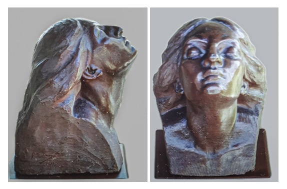 Francisco Zúñiga, “Inspiración”, terracota, 38.5 x 25.2 x 27.5-31 cm, 1931.