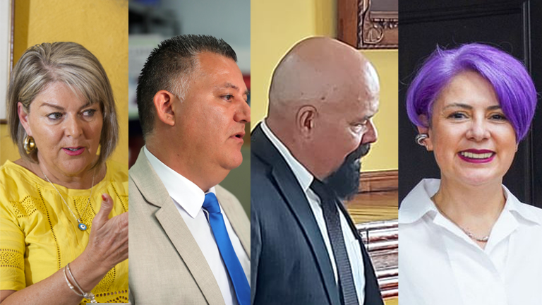 Karla Salguero ocupó el cargo de viceministra de Educación poco más de cinco meses. Fue nombrada el 30 de noviembre del 2023 tras la renuncia de Melvin Chaves. Antes, estuvieron Rocío Solís y Rodolfo Chévez. Fotos: Luis Navarro, Alonso Tenorio, archivo e Instagram del MEP/ Presidencia.