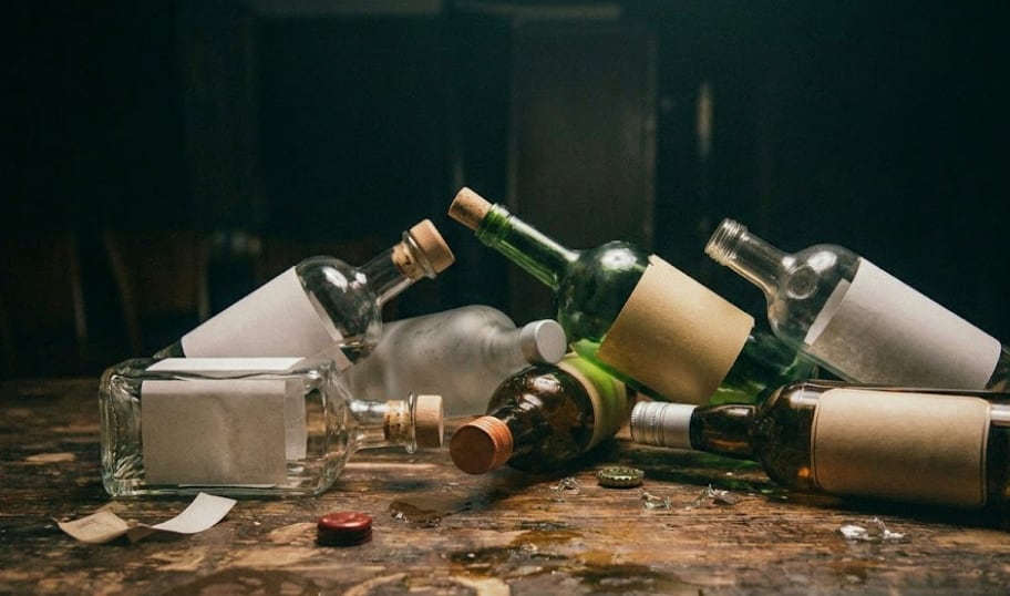 Botellas, alcohol