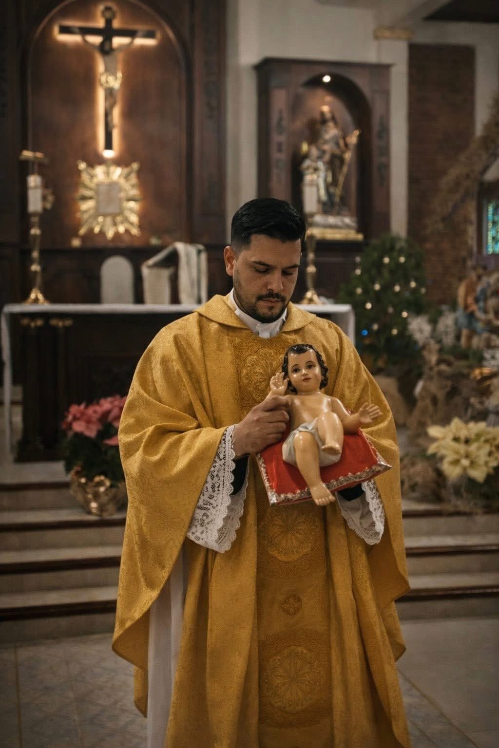 Párroco Juan Alberto Aguilera, sacerdote venezolano en San José
