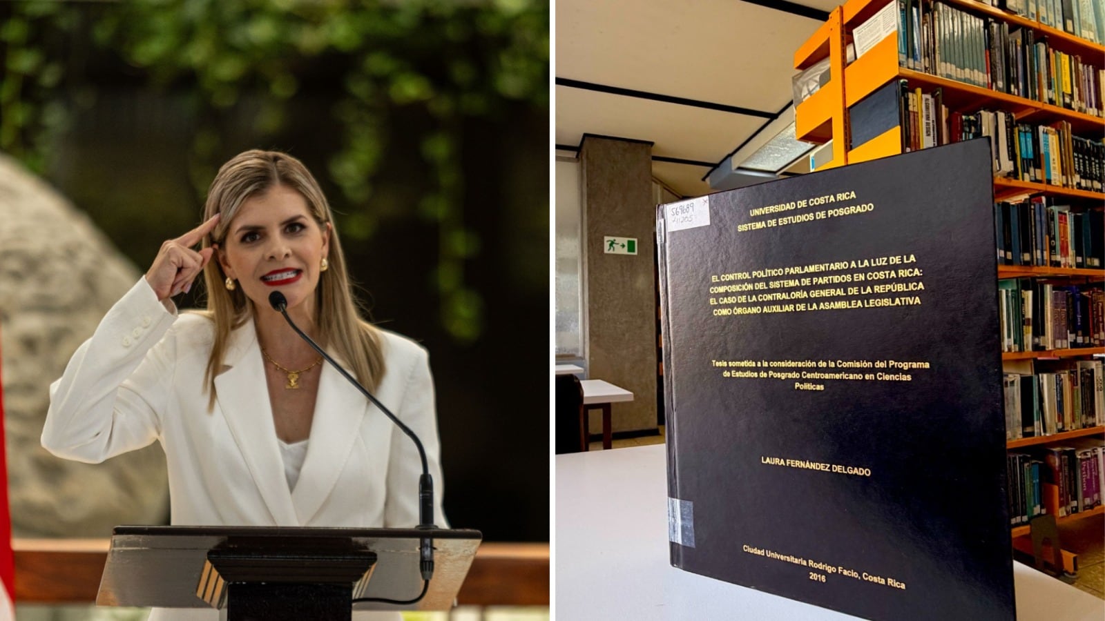La tesis de maestría de Laura Fernández Delgado, resguardada en la Biblioteca Luis Demetrio Tinoco de la Universidad de Costa Rica, estudia cómo la Contraloría General de la República actúa como freno y contrapeso al Poder Ejecutivo.
