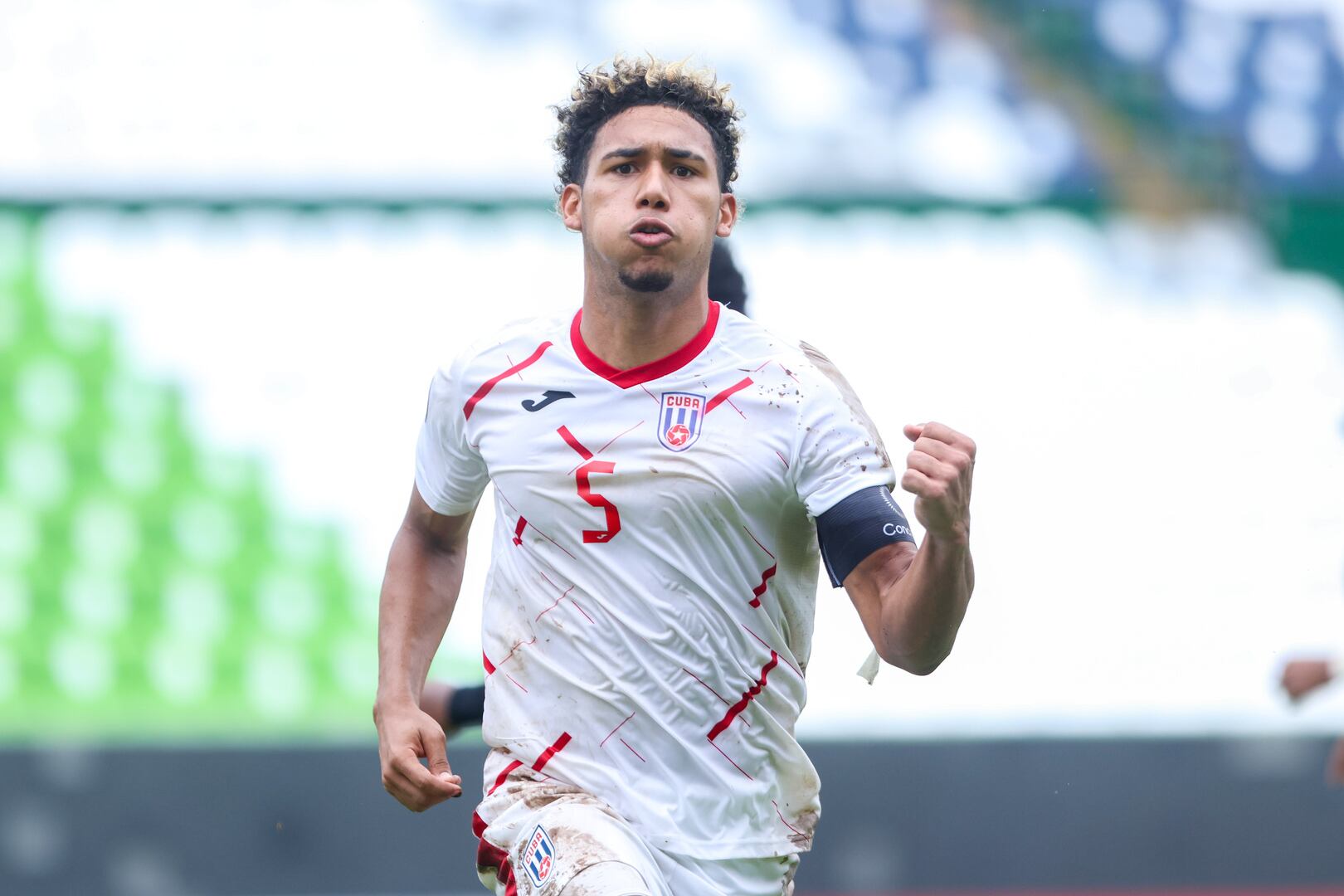 Karel Pérez anotó en el partido entre Cuba y Jamaica, en el Premundial Sub-20 de Concacaf en México.
