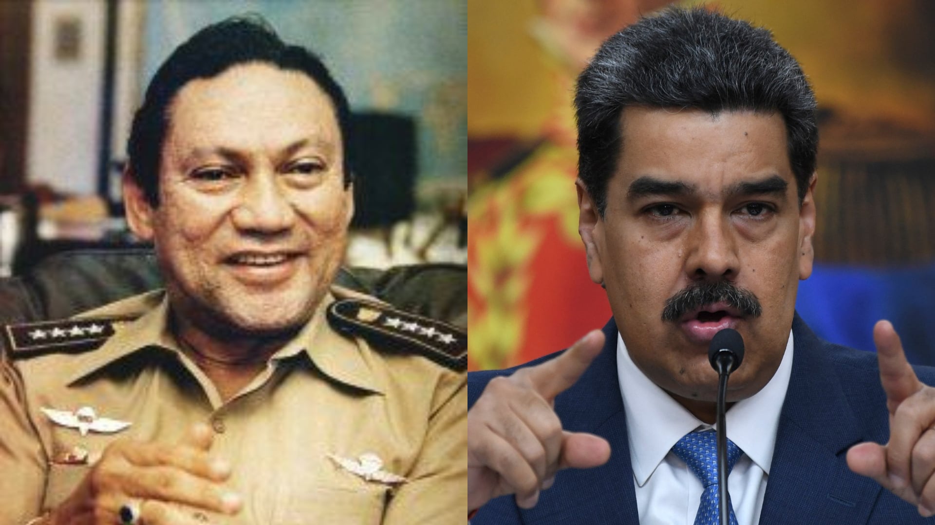 Manuel Antonio Noriega (Panamá) y Nicolás Maduro (Venezuela)