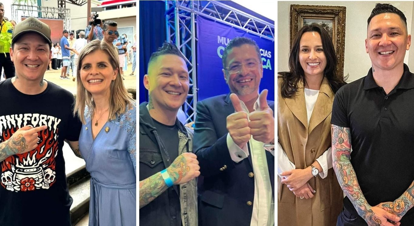 Robert Junior aparece en diversas actividades oficiales junto a Laura Fernández, Rodrigo Chaves y Natalia Díaz.