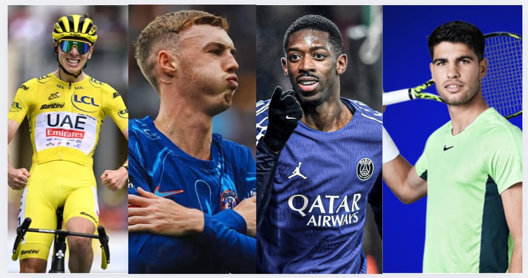 Tadej Pogacar
Cole Palmer
Ousmane Dembélé
Carlos Alcaraz
12 de julio del 2025
Producción, La Nación