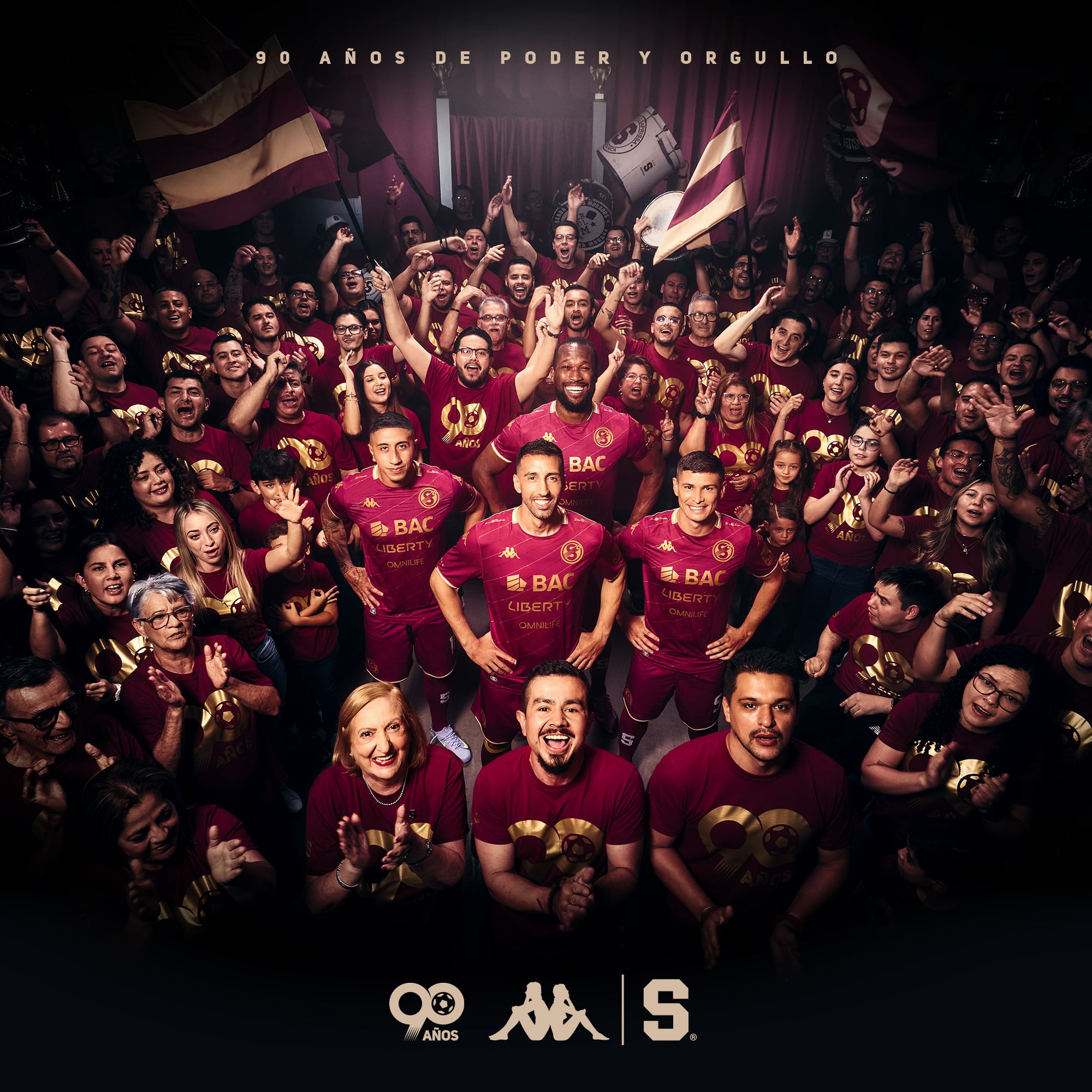 Este es el afiche de Saprissa con el que anunció su nueva camisa.