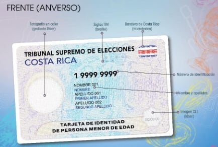 Así luce el anverso de la nueva Tarjeta de Identidad para Menores (TIM).