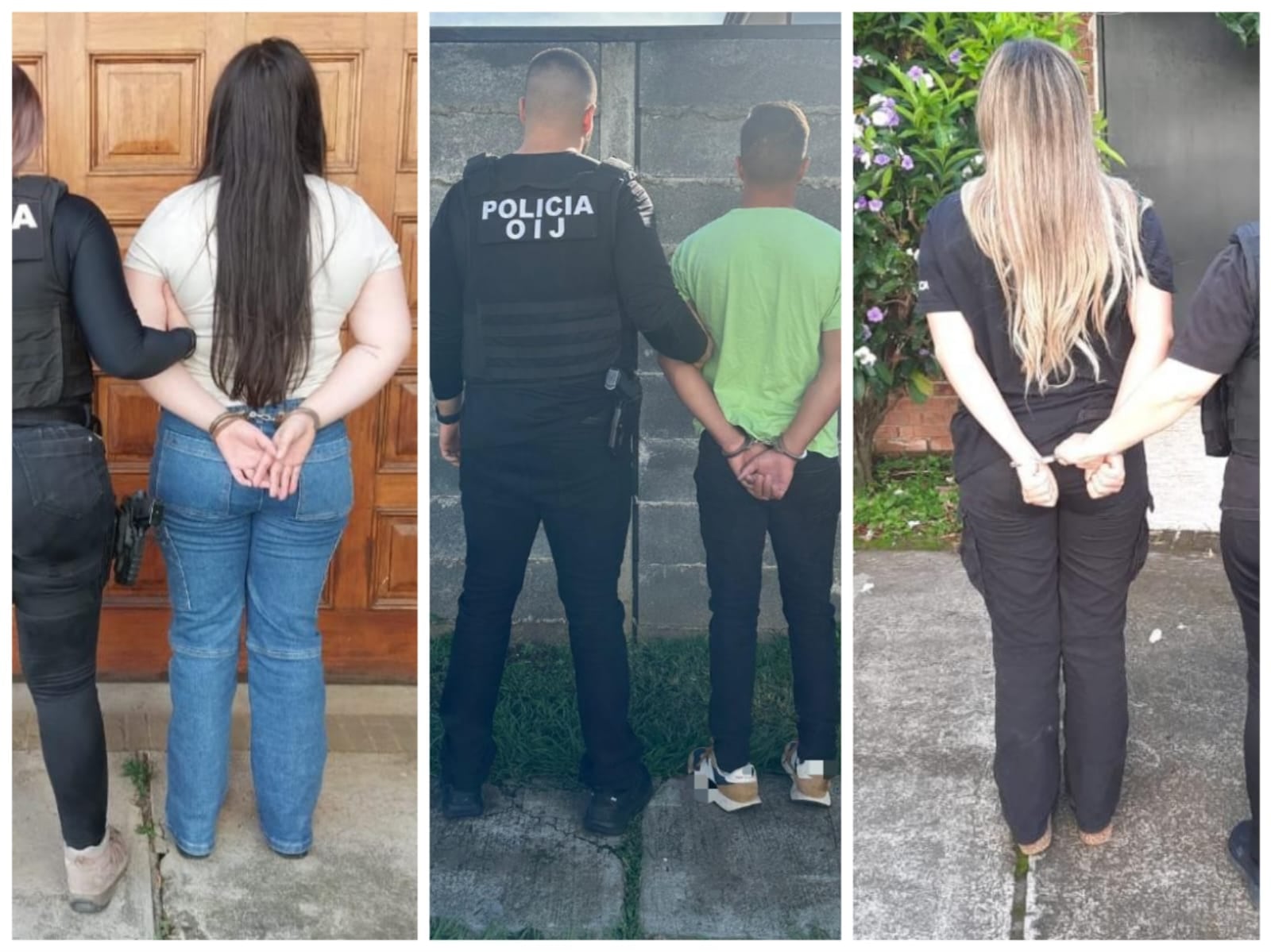 Este viernes la Fiscalía de Pavas solicitó medidas contra cinco mujeres y tres hombres detenidos en Santa Ana como sospechosos de varios delitos contra el empresario de 31 años asesinado en mayo. Foto: OIJ.