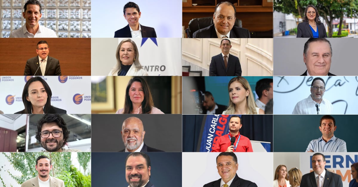 Estos son los 20 candidatos a presidente de Costa Rica
