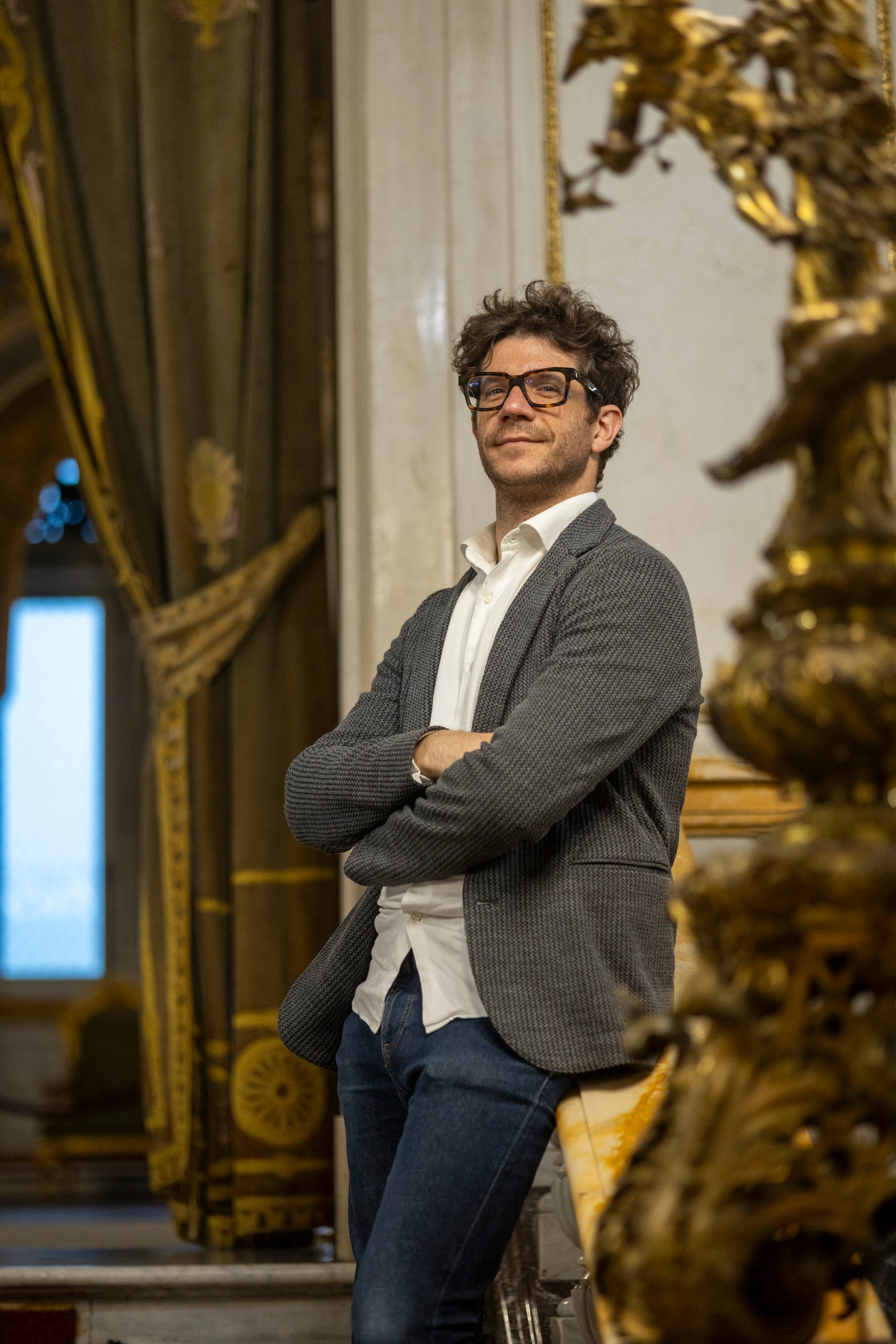 25/02/2025, San José, Teatro Nacional, entrevista con el nuevo director de la Sinfónica Nacional, Andrés Salado.