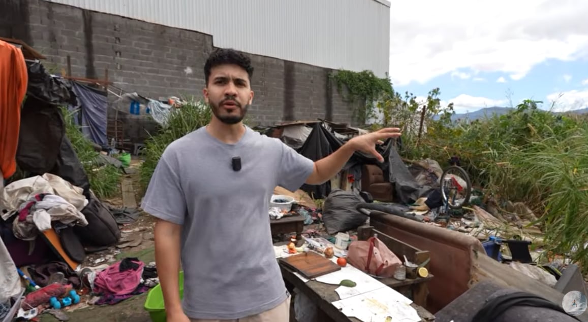 Araya Vlogs se sorprendió con lo que encontró en los barrios del sur de San José.