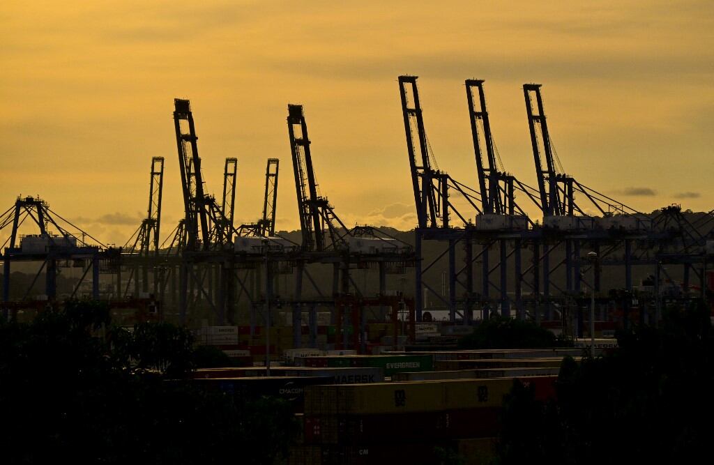 Vista del Puerto de Balboa, administrado por CK Hutchison Holdings, con sede en Hong Kong, ubicado a la entrada del Canal de Panamá en la Ciudad de Panamá.