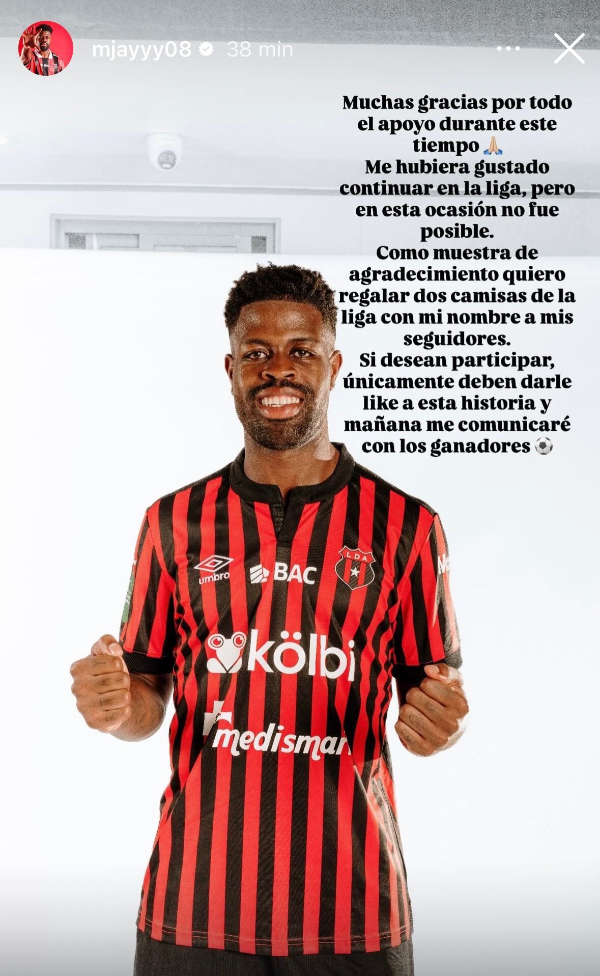 Esta es la historia que publicó Manjrekar James en su cuenta de Instagram.