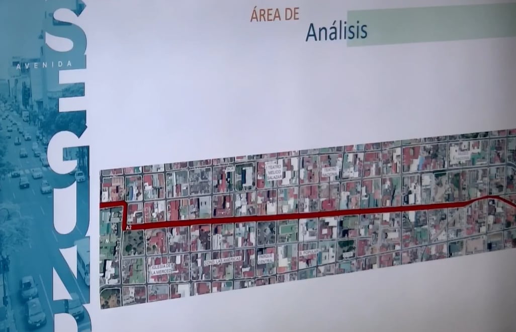 Área de análisis avenida Segunda