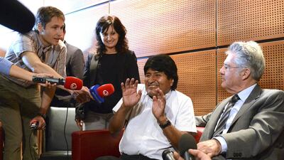 Declaraciones de Evo Morales en aeropuerto de Viena.