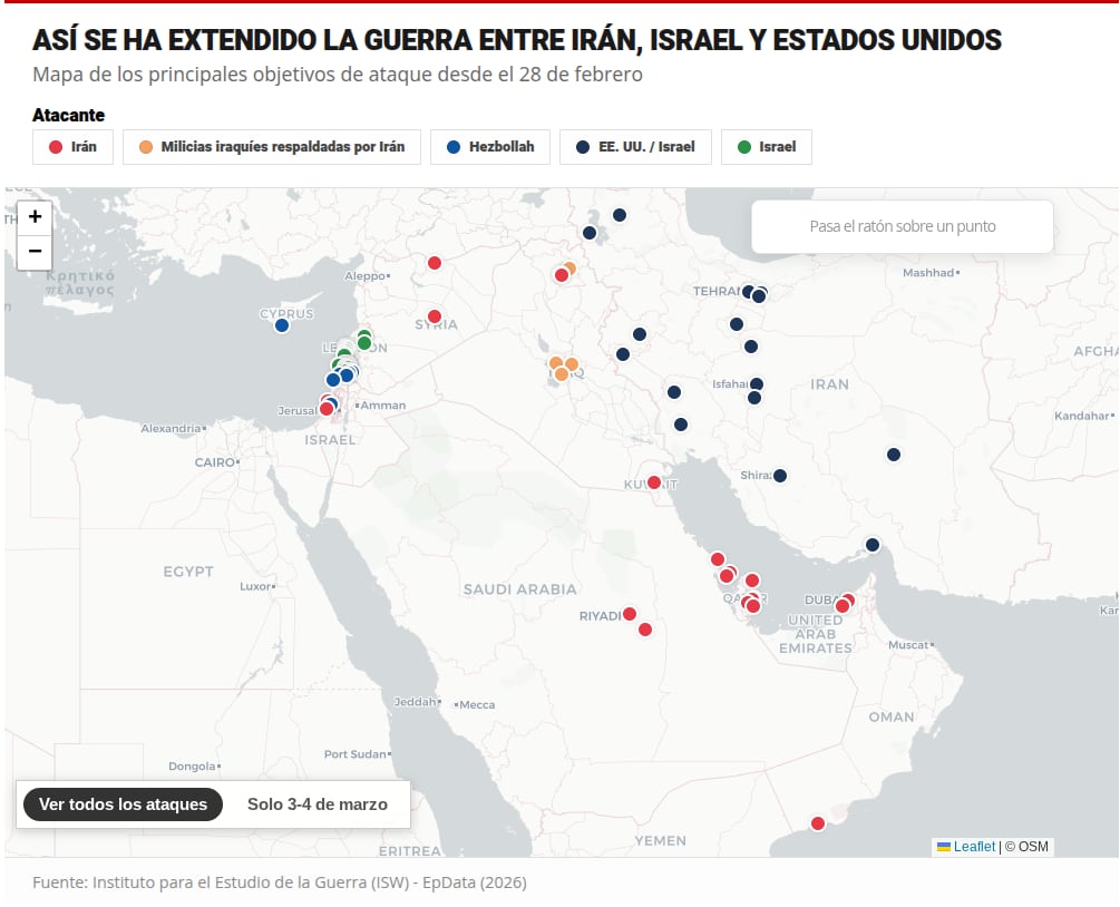 Los datos proceden principalmente de los reportes diarios del Institute for the Study of War (ISW), un centro de análisis que publica informes y evaluaciones sobre conflictos armados y asuntos de seguridad internacional.