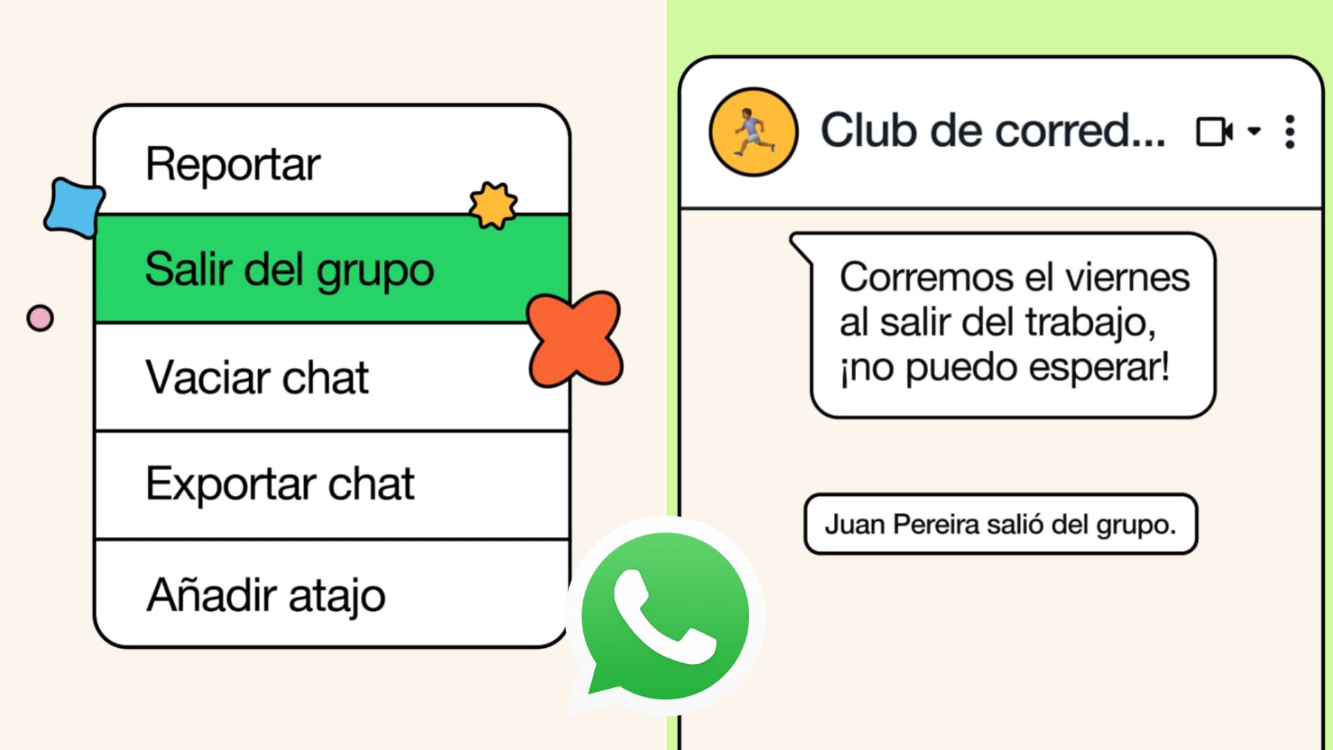 WhatsApp permite salir de grupos sin avisar a los demás y detalla qué ocurre con su información.