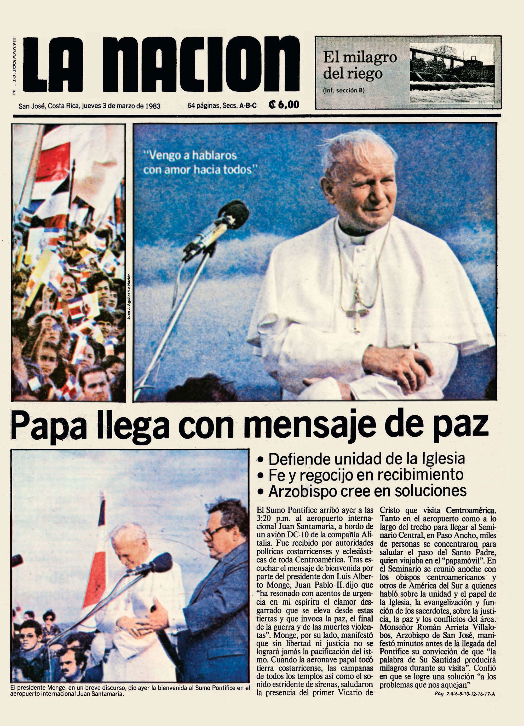 Portada La Nación del 3 de marzo de 1983